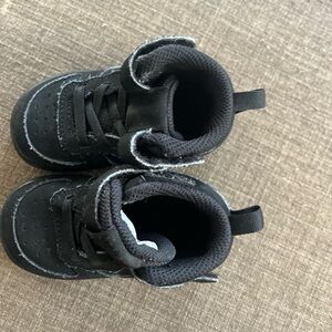 Nike black high top sneakers toddler 5C